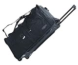 McAllister TravelSystem Reisetasche mit Rolen Trolley Sporttasche Reisetasche Schwarz 60L 80L 100L oder 140L 80 Liter
