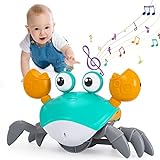 Yellcetoy Spielzeug für Junge Mädchen Kinder, Kinderspielzeug Sensor Interaktives Krabbelnde Krabbe Spielzeug mit Musik und LED, Geschenk für Kinder