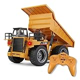 Rc LKW Spielzeug, 6 Kanal Dumper Ferngesteuerter LKW, 1:18 mit 2,4 GHz Kipplaster Spielzeug Groß, Baustellenfahrzeuge Kinder ab 8 9 10 11 12+ Jahre 1540