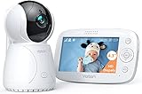 YOTON Babyphone mit 310°/100° Drehbare Kamera Kamera, 4,3 Zoll 3200mAh Babyphone, 2-Wege-Audio, Vox, 8 Schlaflieder, Nachtsicht, Temperaturüberwachung und Bewegungserkennung