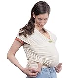 Boba Baby Tragetuch Neugeborene - Elastisches Babytragetuch und Stilltuch für Unterwegs - Einfach zu binden - Babytrage Neugeborene ab Geburt bis 16kg (Serenity Oat Meadow)