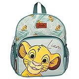 Personalisierter Kindergarten-Rucksack mit Name Löwe Jungen | Kleiner Rucksack Simba König Kinder | Freizeitrucksack mit Netztaschen