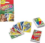 UNO Junior - Das klassische Kartenspiel in vereinfachter Version, liebenswerten Zootieren und drei verschiedenen Schwierigkeitsgraden - für die ganze Familie und Kinder ab 3 Jahren, GKF04