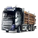 TAMIYA 56360 - 1:14 RC Volvo FH16 Holztransporter, RC-Truck, fernsteuerbarer LKW, Modellbau, Maßstab 1:14, Bausatz, Lastwagen, Hobby, Basteln, Modell, Zusammenbauen