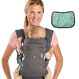 Infantino Flip Advanced 4-in-1 Carrier with Bib - Ergonomic, Convertible, Face-in and Face-out Front and Back Carry for Newborns and Older Babies, 8-32 lbs / 3.6-14.5 kg
