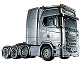 TAMIYA 56371 1:14 RC Scania 770S 8x4/4 - Bausatz zum Zusammenbauen, RC Truck, fernsteuerbarer, Lastwagen, LKW, Konstruktionsspielzeug, Modellbau, Basteln, Unlackiert